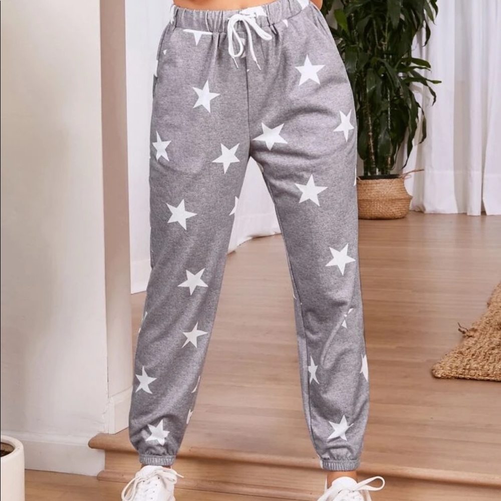 star print sweat joggers